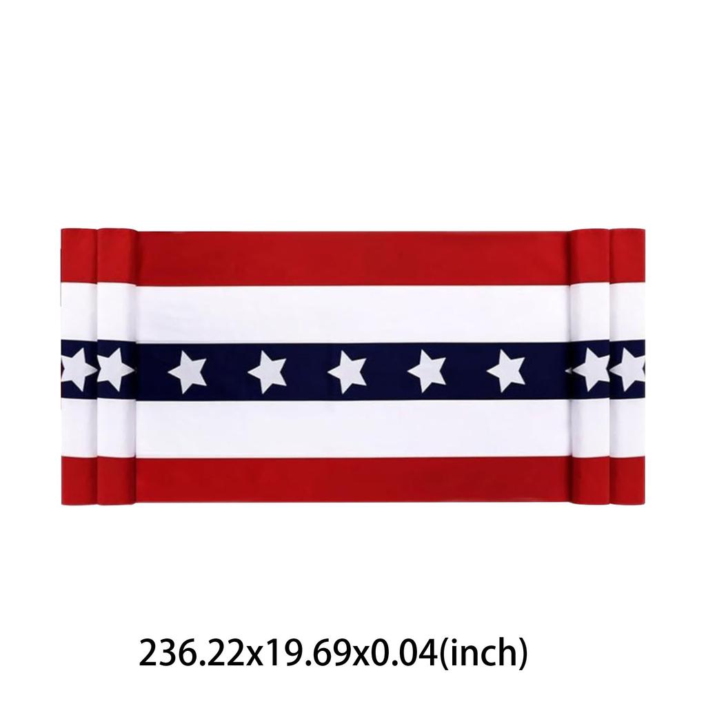 2 X 20 Ft 4th of July & Independence Day Decor Wear Resist Oversized Patriotic Bunting Flags for Outdoor Porch Garden Decoration
