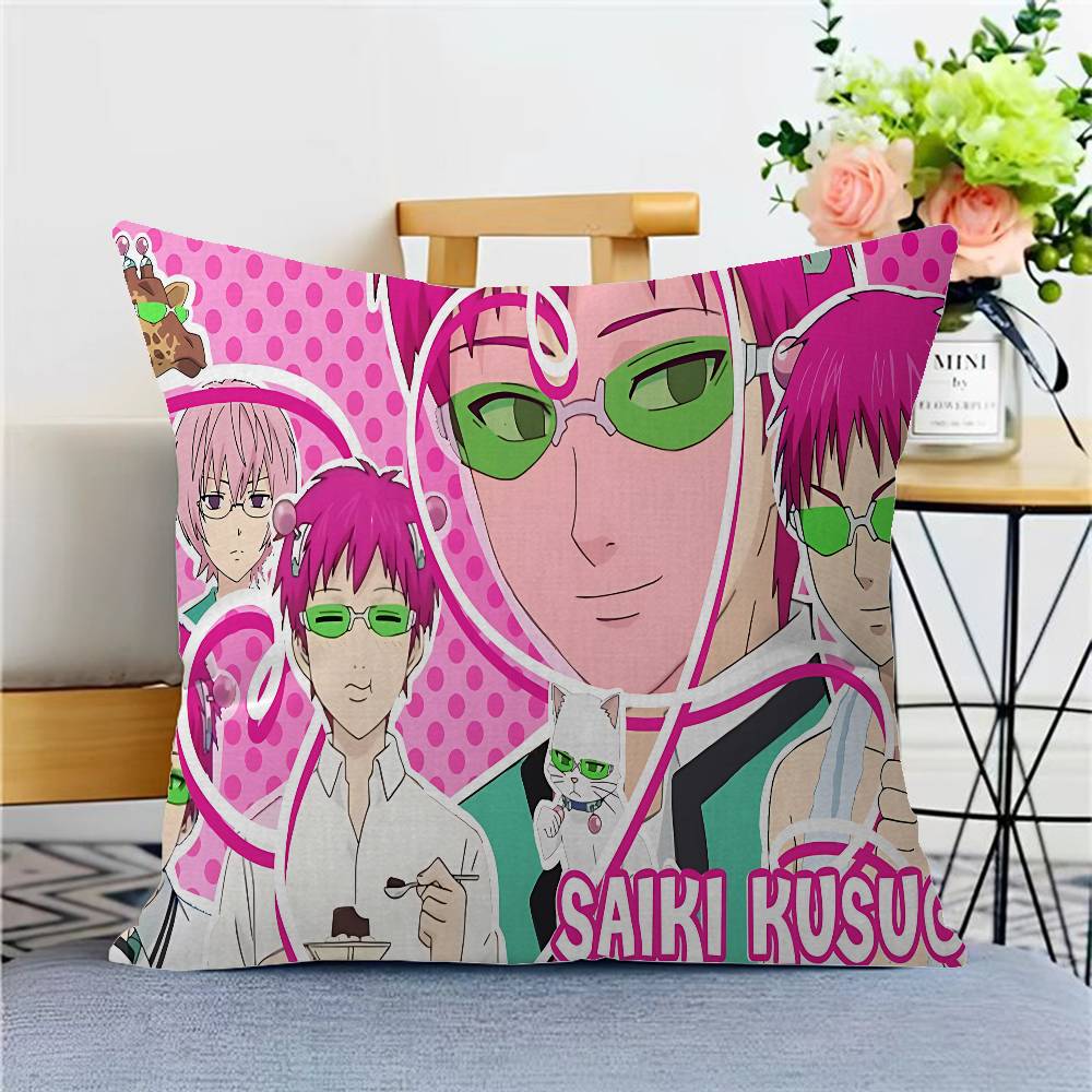 The Disastrous Life Of Saiki K Saiki Kusuo Cushion Cover Sofa Cushions Decorative Throw Pillows Home Decoration Pillowcover