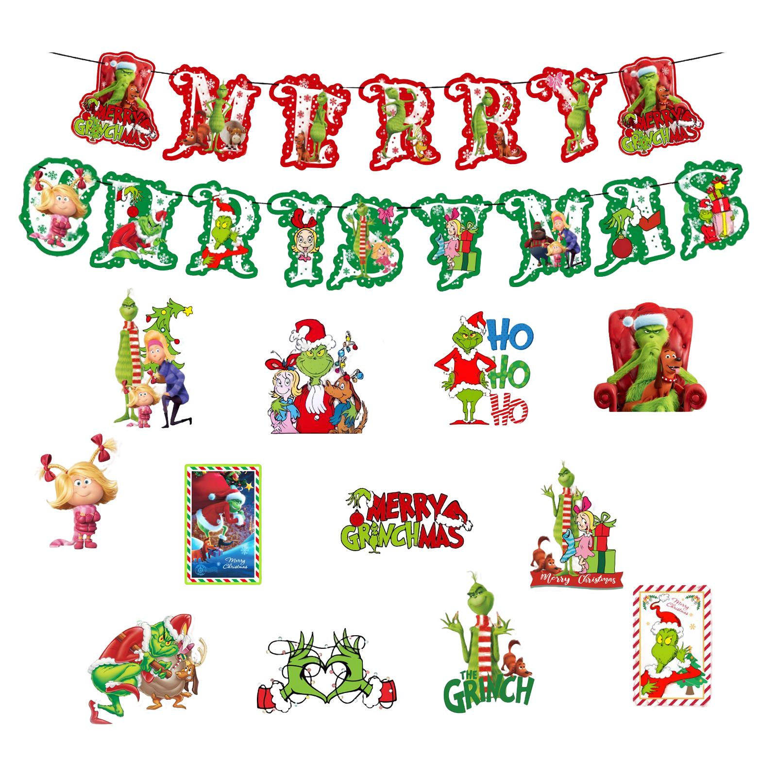 

Christmas-themed Party Decorations, Banners, Flags, Cakes, And Flag Sets One Size
