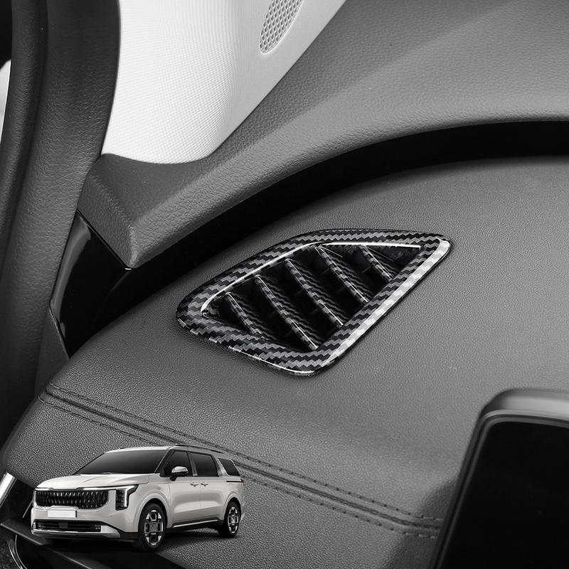 For KIA Carnival KA4 -2026 Car Tuning Carbon Fiber Front Upper Air Vent Cover Trim Interior Accessories LHD