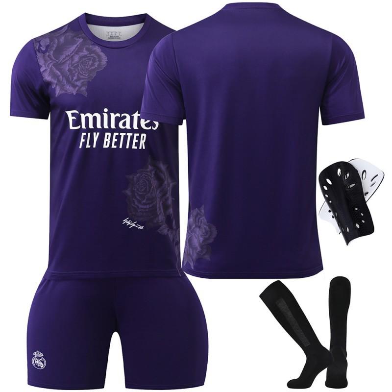 2425 Y3 Fußballtrikot mit Co-Branding Nr.. 7 C Rovinicius 5 Bellingham 10 Mbabpe Trikot Set
