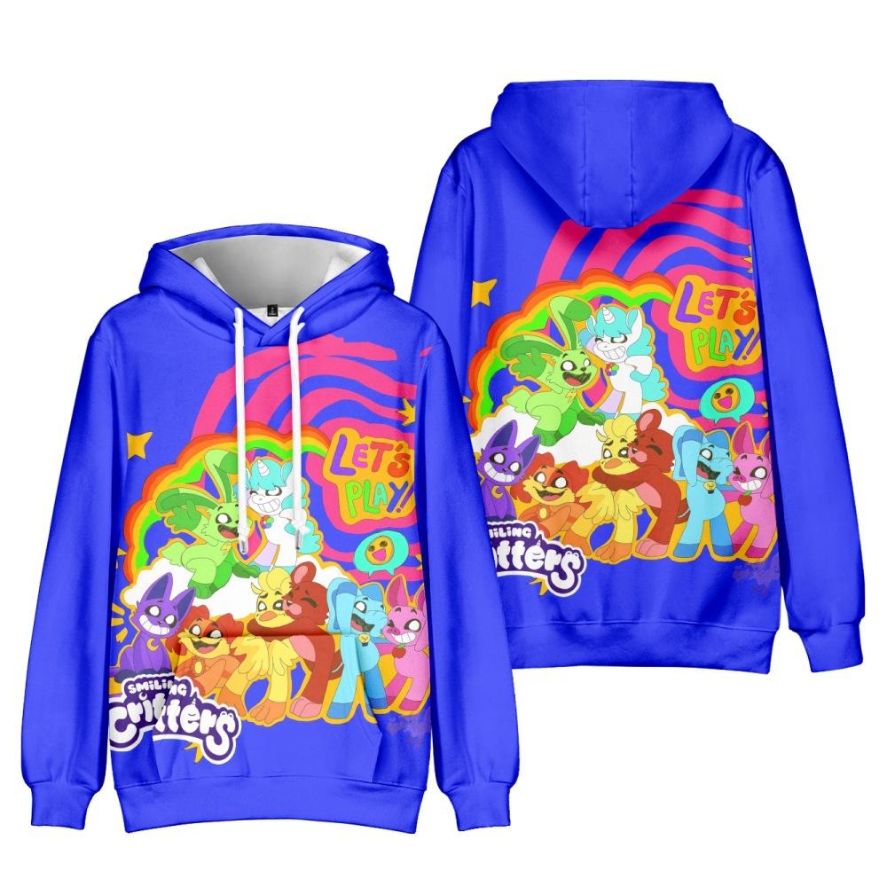 

New Arrivals Couple Fashion for Fans of Smiling Critters Printed Sweatshirt Outdoor Sport Cosplay Pullovers Hoodie Cosplay Costume XS