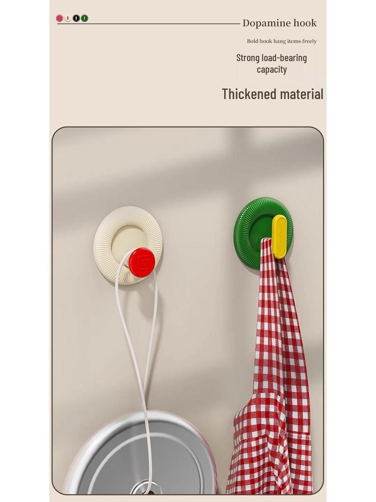Dopamin Kreativer Klebehaken für Mantel & Hut - Ohne Bohren, Rückstandsfrei, Stark Wandmontiert für Badezimmer & Hinter-Tür-Nutzung