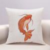 4Pcs Lucky Oriental Throw Pillow Covers, Intricate Koi Fish Print Cushion Cases, Calming Zen Aesthetic Decor For Sofa Bedroom