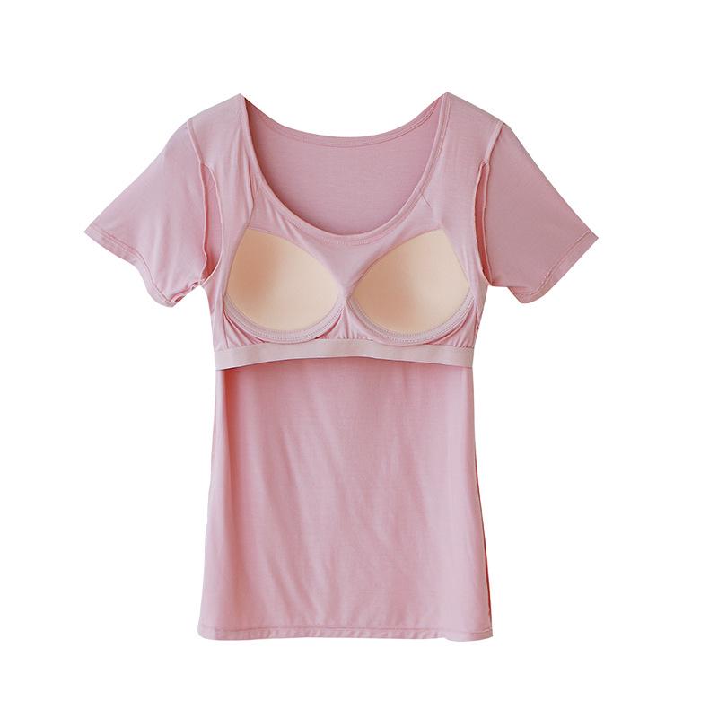 

Douyin Women s Modal Tank Top with Padded Bra - Integrated Yoga Sleepwear Layer XL for 110-135 lbs