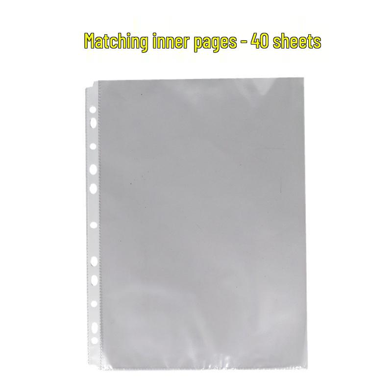 Clear A4 D-Ring Four-Hole Binder - Transparent Cover for Loose-Leaf Pages.