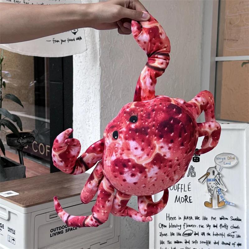 Lifelike Crab Plush Toy Soft ReaListic Crab Stuffed Pendant Doll Key Chain Bag Decoration Toys Birthday Gift Christmas Present