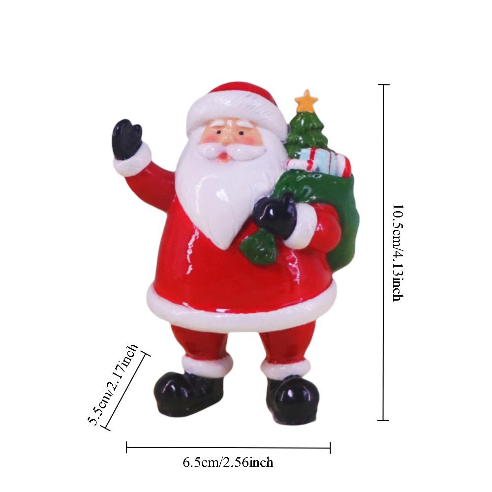 American Style Resin Santa Claus Ornaments Christmas Decor Candle Holder Home Party Holiday Supplies Atmosphere Creation Gifts