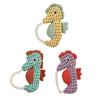 Pet Toy Seahorse Design Dog Boredom Buster Toy with Built-In Rattle Tug-of-War Teeth Cleaning Interactive Dog Toy