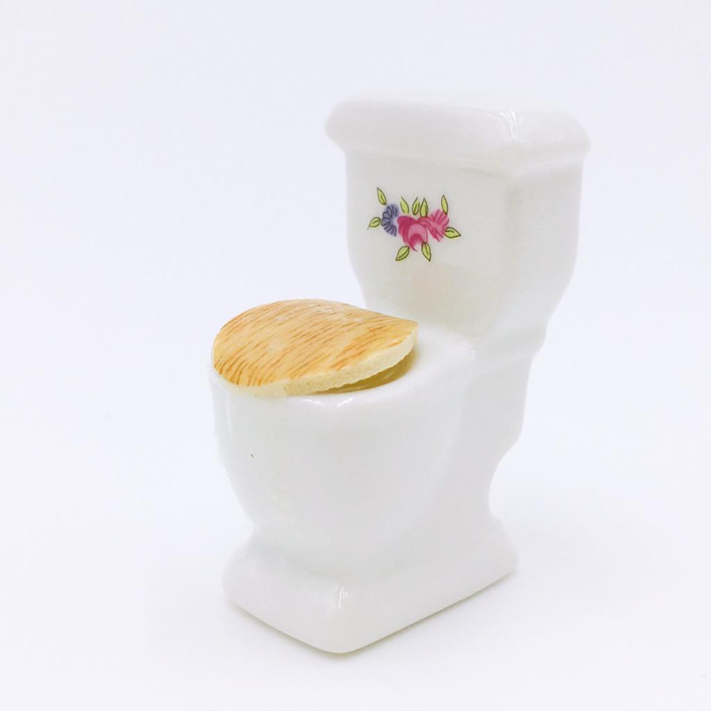 1/12 Dollhouse Miniature Porcelain Bathroom Set Ceramic