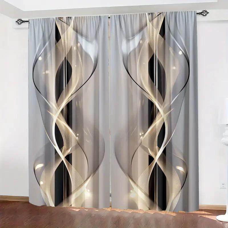 High-definition Artistic Line Printed Curtains, Suitable for Home Decoration In Bedrooms and Living Rooms