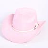 Popular European and American classic suede western cowboy hat men's and women's fashion LO style peach heart cowboy hat