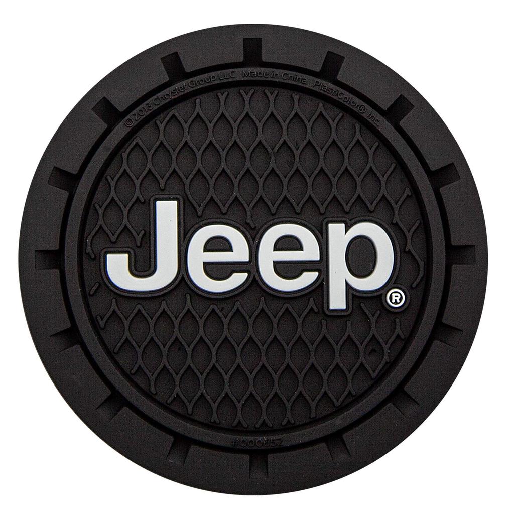 Plasticolor 000652R01 Jeep Logo Cup Holder Coaster
