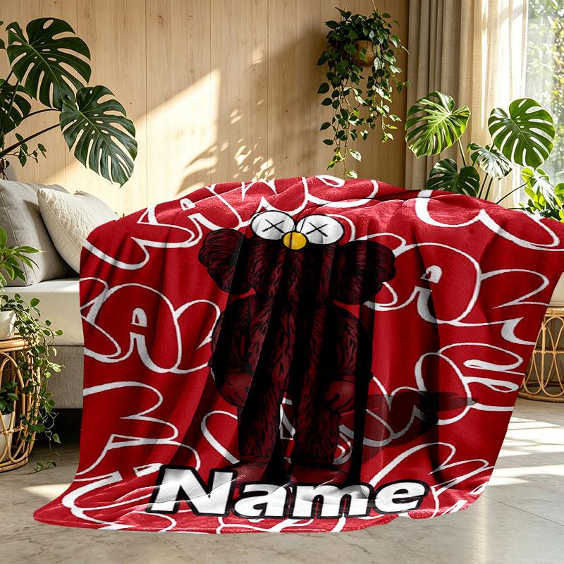 Custom Name Personalized Sesame Street Print Blanket, Home Decor, Bedroom, Sofa, Camping, Couch, Gifts for Birthday Christmas