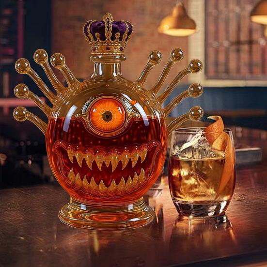 Monsters Whiskey Bottle Decanter for Men Dad Funny Statue Whiskey Decanter 300ml Empty Wine Decanter Home Bar Decoration Gift for Whiskey Lovers