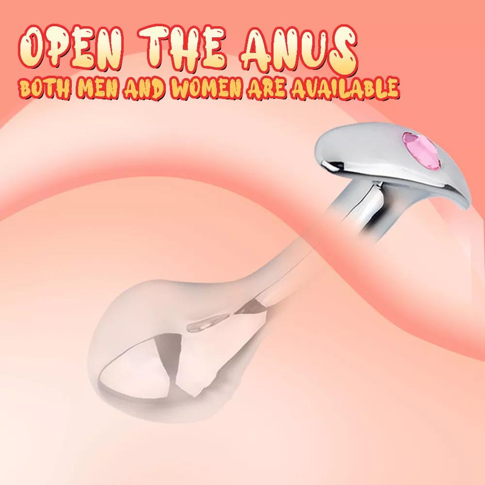 Metal Steel G-spot Anal Butt Plug Prostate Massager Probe Sex Toys for Men Women