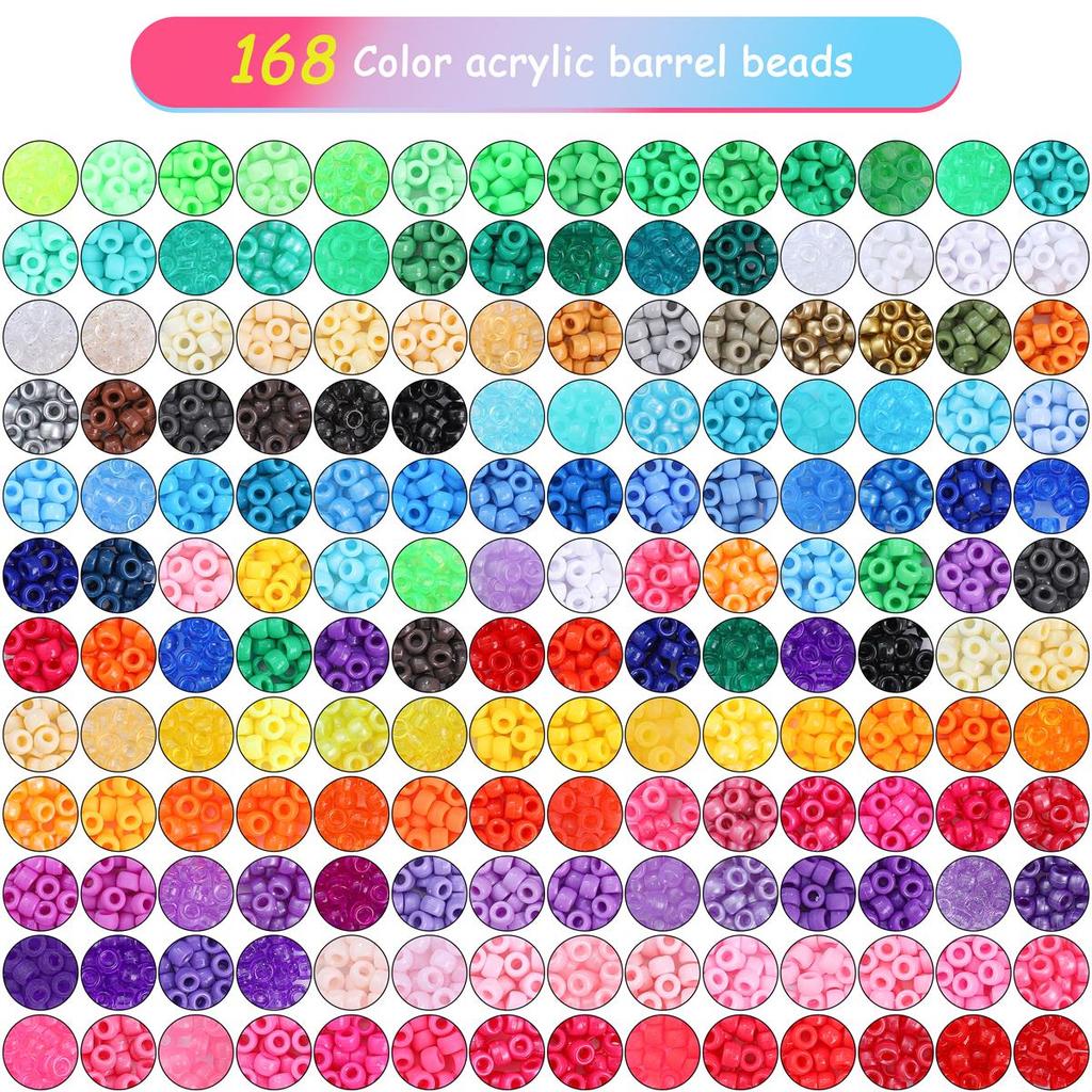 600Pcs Acrylic Beads For DIY Bracelet Necklace Jewelry Making Accessories