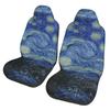 Abstract Painting Van Gogh Starry Sky Print Pattern Car Seat Cover Anti Fouling Protective Cover 2-piece Seat Protective Cover
