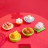 Realistic Miniature Resin Delicious New Year's Eve Dinner Decorative Food Model For Diy Dollhouse And Home Decor