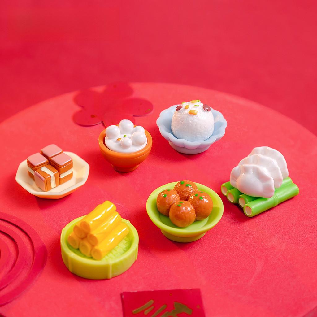Realistic Miniature Resin Delicious New Year's Eve Dinner Decorative Food Model For Diy Dollhouse And Home Decor