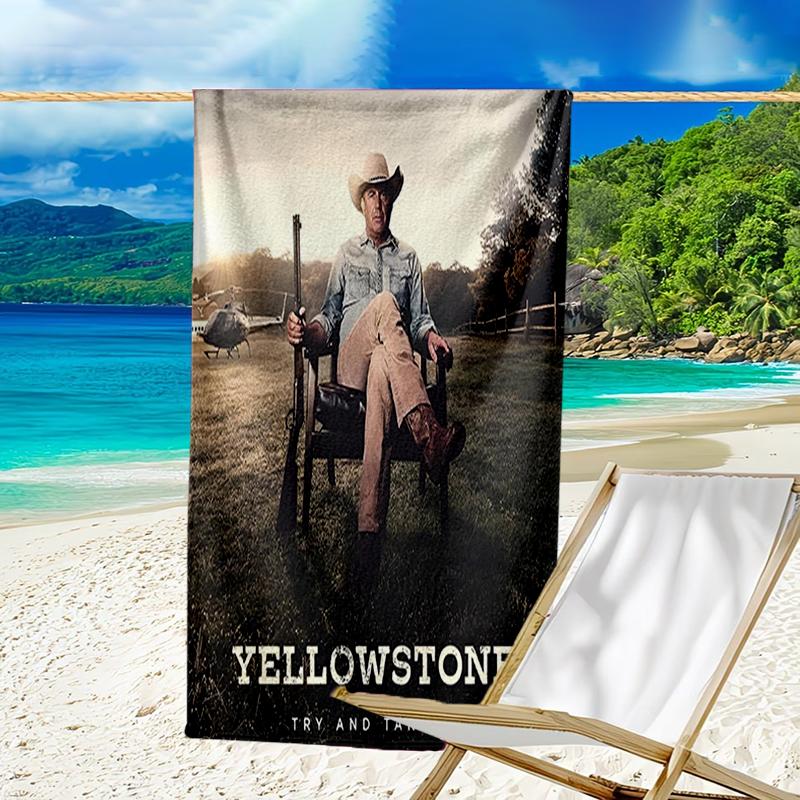 Ultra-Soft Beach Towel with Yellowstone Theme,Ideal for Pool - Camping, Diving - Perfect Travel Essential, Vibrant Beach Towel.