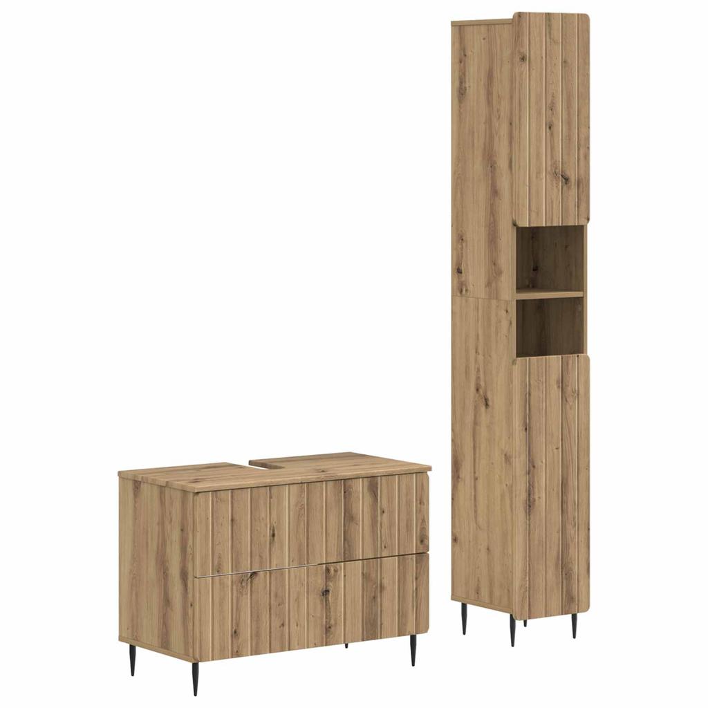 2 Piece Bathroom Cabinet Set ZWOLLE Artisan Oak