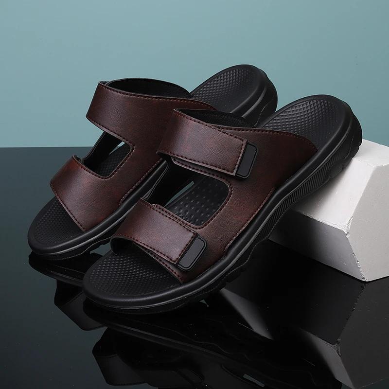 Thick Platform Cloud Slippers Women Double Buckle Soft Sole Pillow Slides Sandals Men Summer Beach Non-Slip Flip Flops Hombre