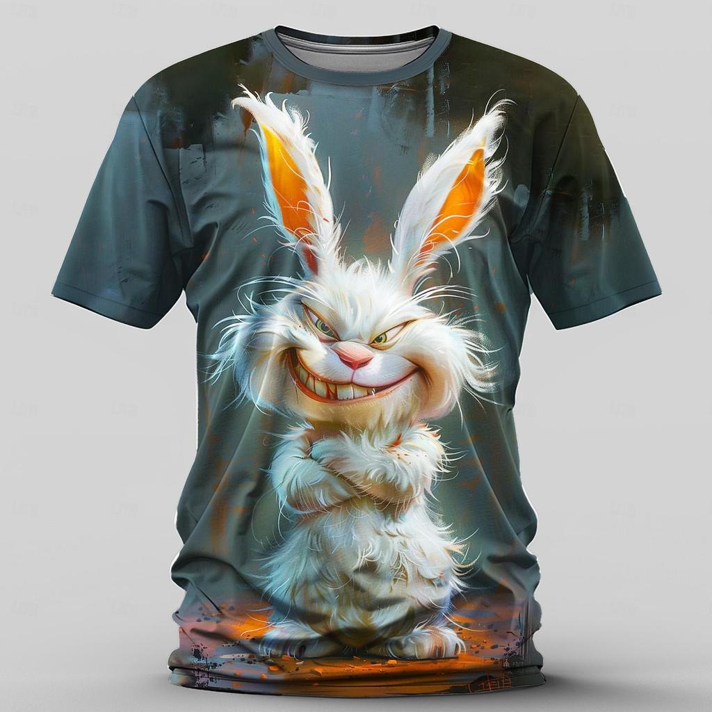 Men's Graphic Animal T Shirt Retro Shirts Short Sleeve T shirt 3D Print Crew Neck Shirt Vintage Fashion Designer Outdoor Daily