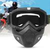 Motorcycle Goggles with Detachable Mask Outdoor Riding Cycling Protection Glasses(transparent)
