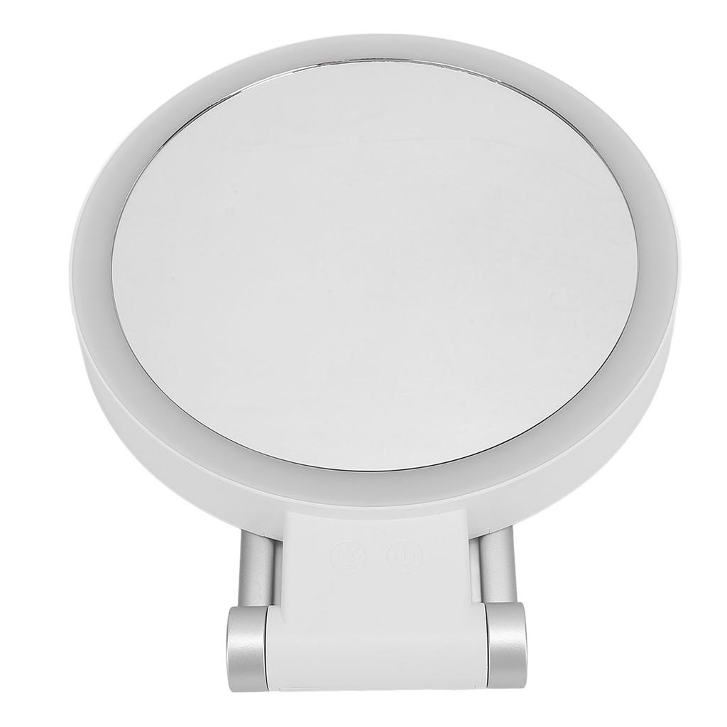 Travel Makeup Mirror Dual Sided Round Shape Foldable 1X 20X Magnification LED Lighted Vanity Mirror