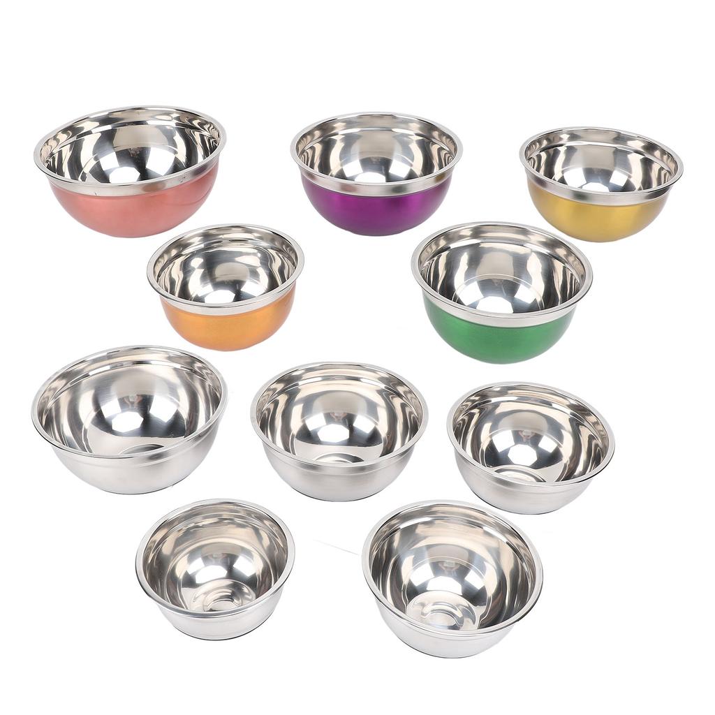 5 Pieces Stainless Steel Bowls with Lids Multipurpose Baking and Mixing Bowl Set for Vegetable Fruit