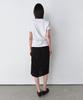 INSILENCE WOMEN Linen Cotton Draping T-Shirt White