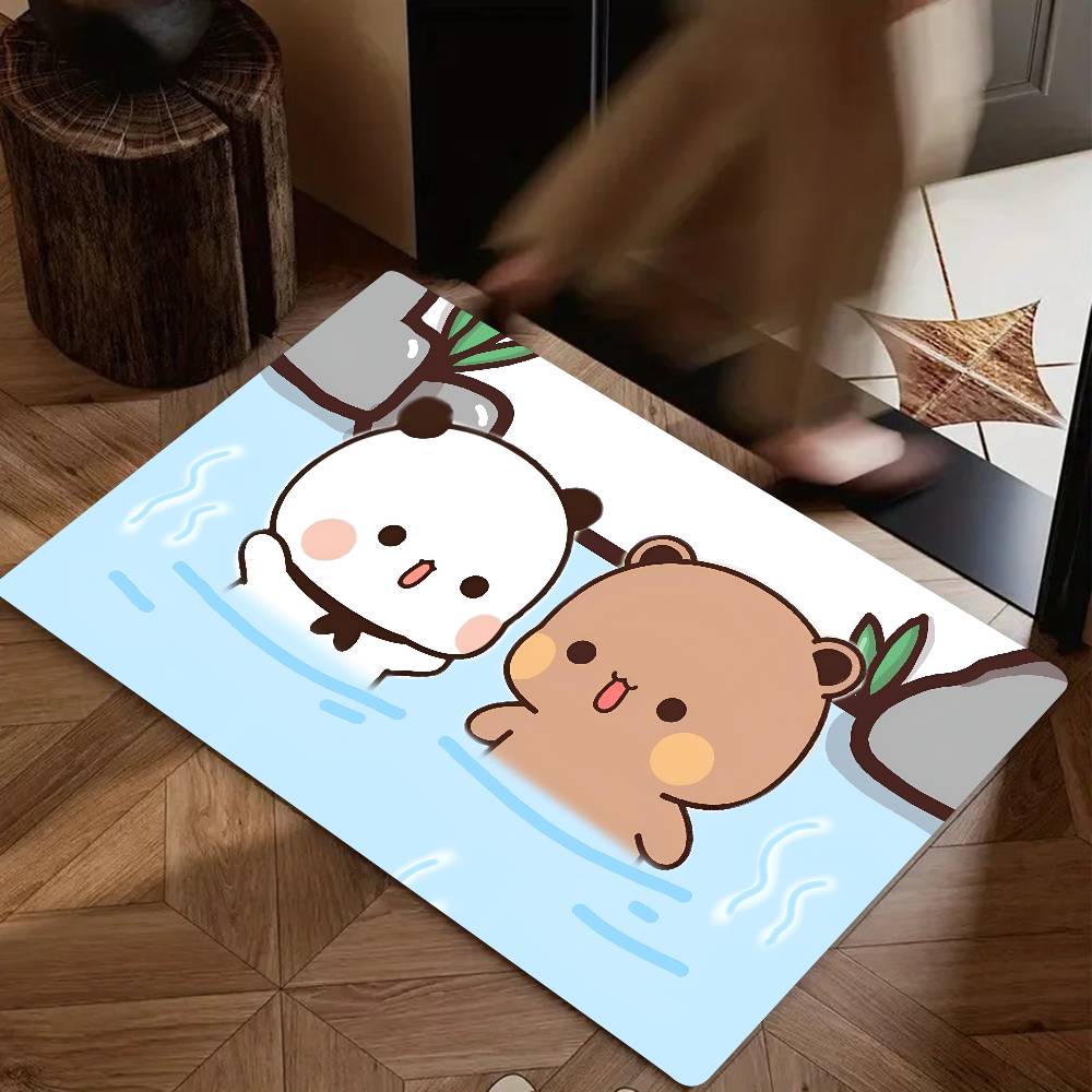 

Cartoon Couple Bear Yier Bubu Floor Mat Suitable For Living Room Kitchen Bathroom Non-slip Mat Household Foot Mat 40x60cm