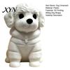 Matte Textur Hundefigur 3D-gedruckte sitzende Figur, Mini-weiße Statue für Schreibtisch Form Zimmerdekoration Dekor, Modernes Tierornament Zuhause