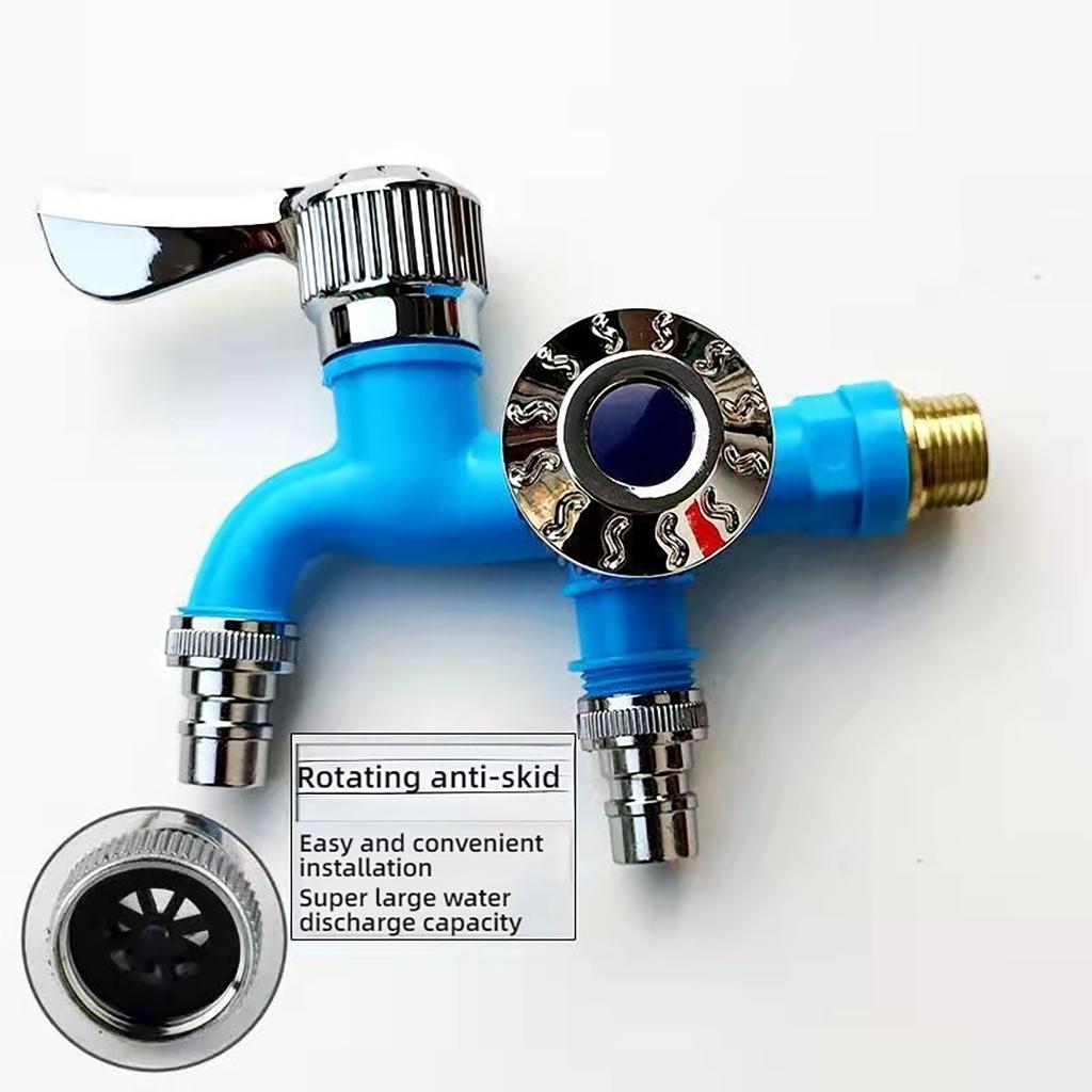 Multi-function Faucet Splash-proof Household Plastic Washing Machine Faucet Kitchen Dual-control Dual-use Splicer