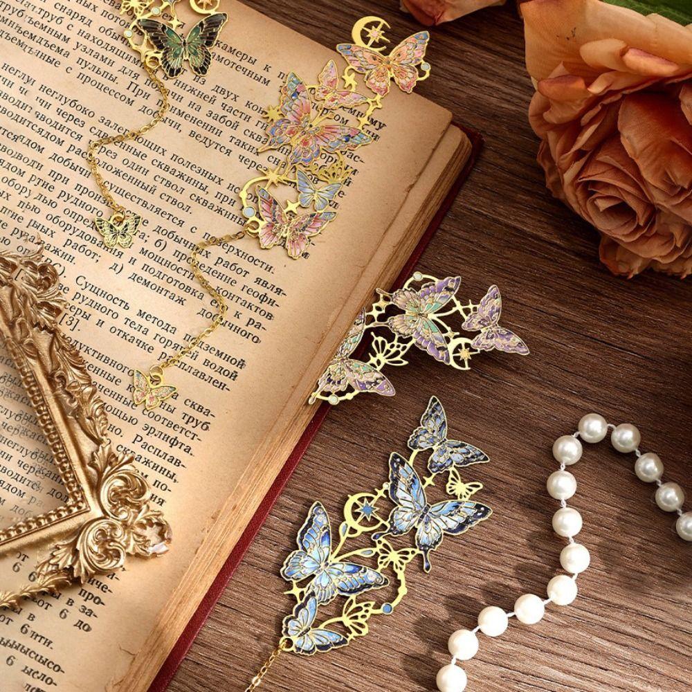 Colorful Design Butterfly Metal Bookmark Butterfly Shape Reading Accessory  Reading Mark