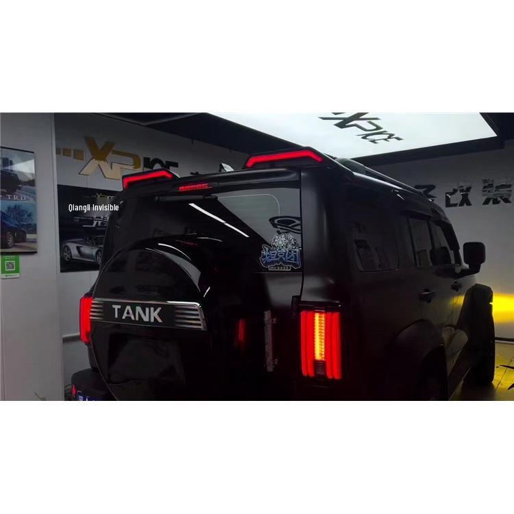 Compatible Rear Wing with Lights for Wrangler JK/JL, Tank 300, BJ40 - No Drilling Required