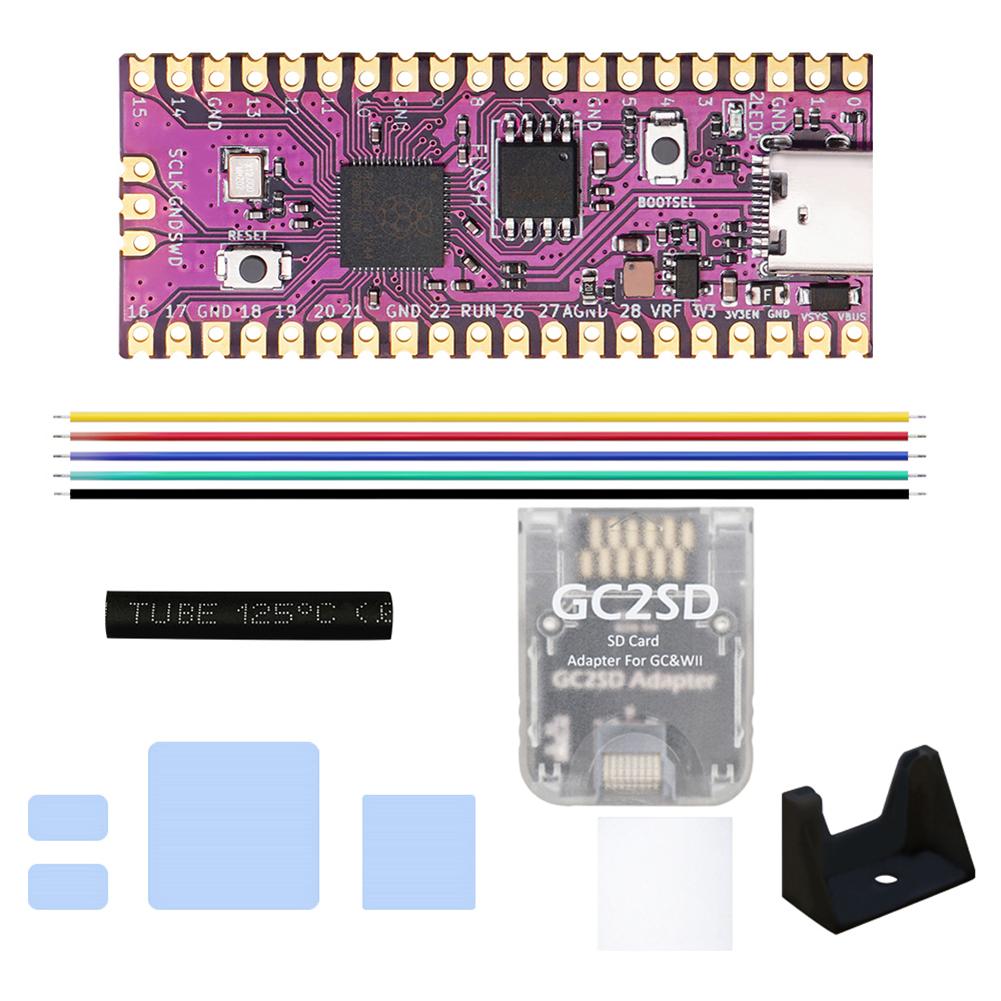 19 Kit Pi Pico Board Picoboot IPL Replacement Modchip and SD2SP2 Adapter Card Reader For Nintendo GameCube NGC Game Console
