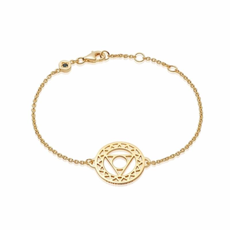 [Daisy London] Chakra 18k Gold Plated Bracelet 5-Piece Pendant Bracelet