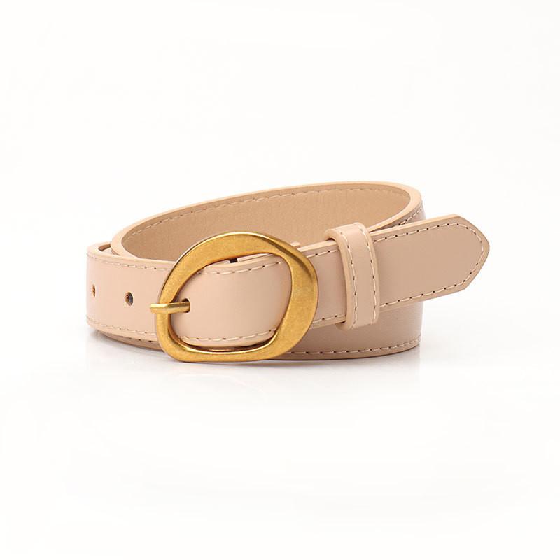 Womens Faux Leather Belt With Metal Pin Buckle For Casual And Office Outfits