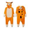 Cozy Cartoon Fleece Onesie Pajamas Couples Winter Home Sleepwear With Cow Nezha Capybara Disney Characters