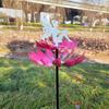 8pcs 2 Flowers Metal Flower Sculpture Alloy Garden Yard Decoration  Lawn Patio Backyard Decor