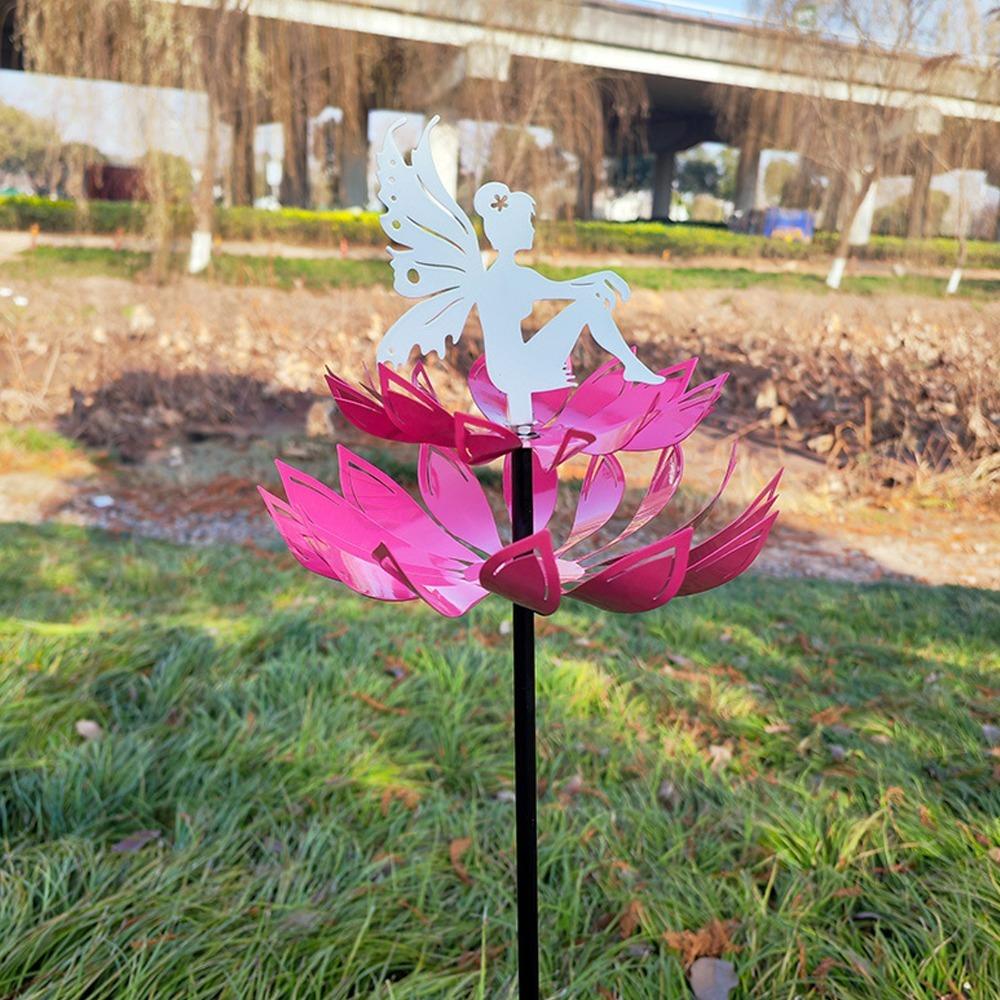 8pcs 2 Flowers Metal Flower Sculpture Alloy Garden Yard Decoration Lawn Patio Backyard Decor