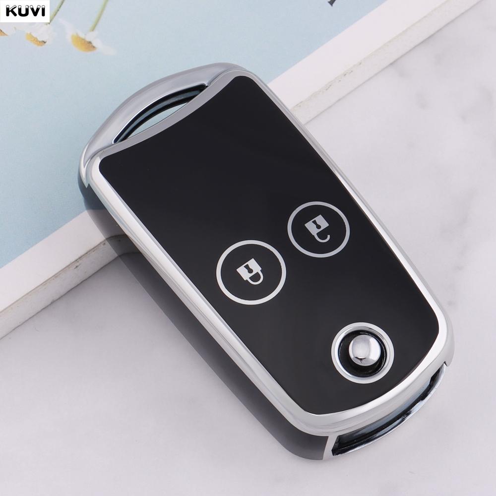 2 3 Buttons Tpu Car Key Case Cover Flip Remote Control Fob Protector Skin For Honda Acura Accord Cr-V Civic Jazz Cr-Z 2011 2012