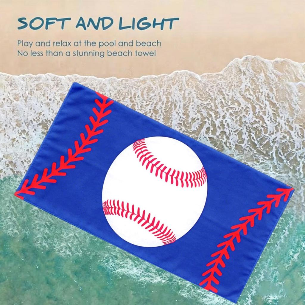 "Baseball Design" Oversized Beach Towel – Plush & Lightweight, Fun Sport Style, Perfect for Pool & Beach Use 90x180cm