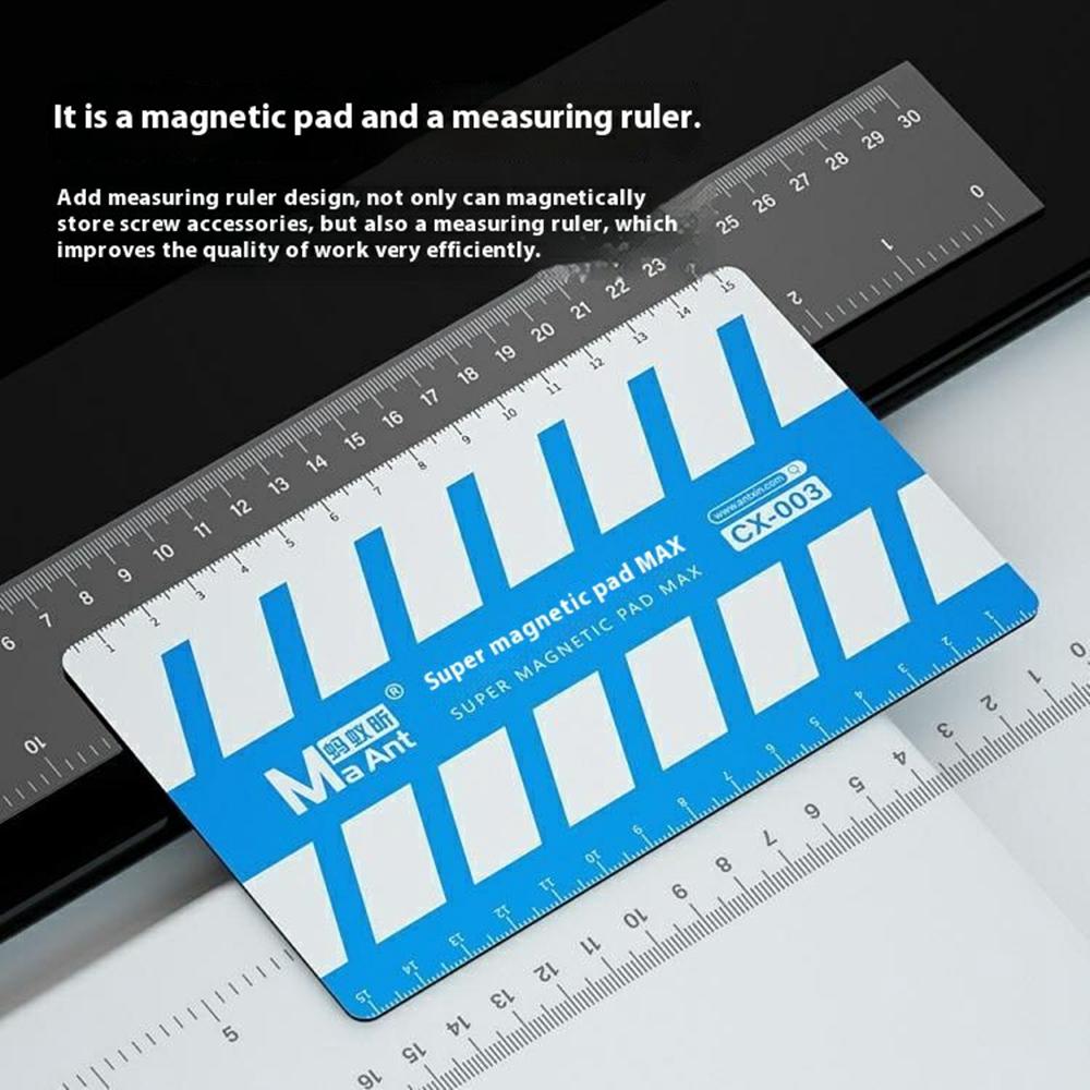 MAANT XC-003 Magnetic Screw Organizer Pad Anti-Fall Screws Storage Mat with Measuring Scale