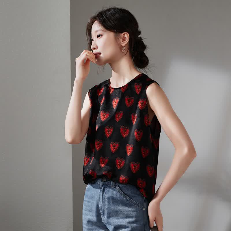 SOFSIL Women s Sleeveless Silk Blend Print Top XL