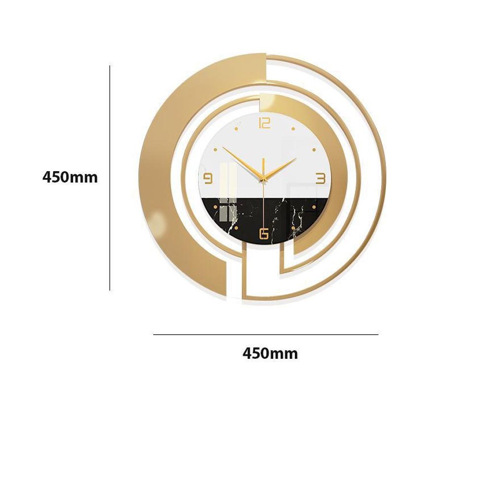 Nordic Luxury Metal Wall Clock Fashion Design Large Home Decoration Pendant Clock Hotel Living Room Wall Hanging Clock