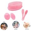 3pcs Pink Silicone Body Scrubbers Set Facial Bath Brush & Nose Blackhead Remover for Women Men Suitable for Various Skin Types