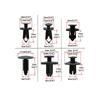 Car Retainer Clips Plastic Fasteners Kit 6 Size Auto Push Pin Rivets Set Body Bumper Push Rivet Clips Car Interior Accessories
